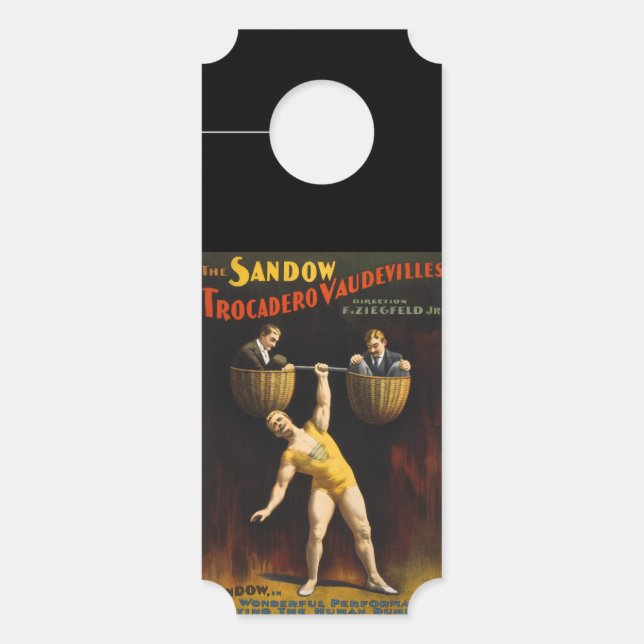 Affichette De Porte Le Sandow Eugen Sandow Vaudeville Weightlifter (Devant)