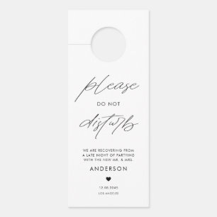 Affichette De Porte L'écriture manuscrite noire ne dérange pas le Mari