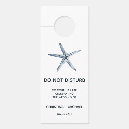 Affichette De Porte L'étoile bleue | Invité Mariage (Devant)