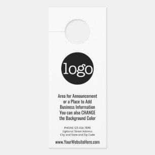 Affichette De Porte Logo d'entreprise avec Faire-part et coordonnées