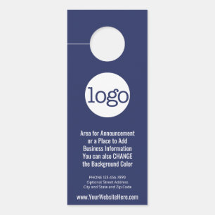 Affichette De Porte Logo d'entreprise avec Faire-part et coordonnées