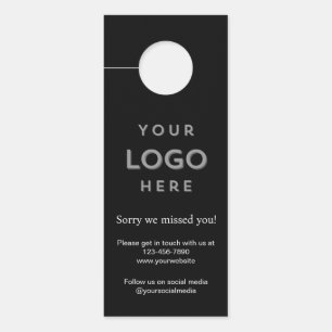 Affichette De Porte Logo Désolé de vous avoir manqué Promotion Entrepr