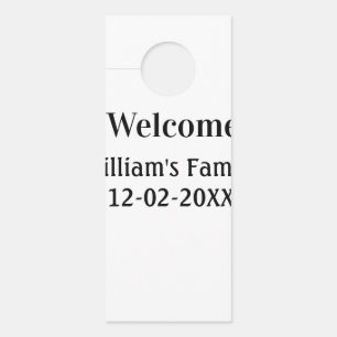 Affichette De Porte logo monogramme minimaliste simple personnalisé bo