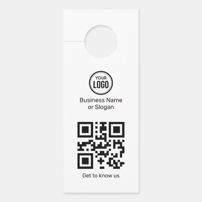 Affichette De Porte Logo Personnalisé De L'Analyseur De Code QR Pour N (Devant)