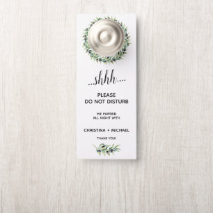 Affichette De Porte L'Olivier Invité Mariage Ne Disturbe Pas