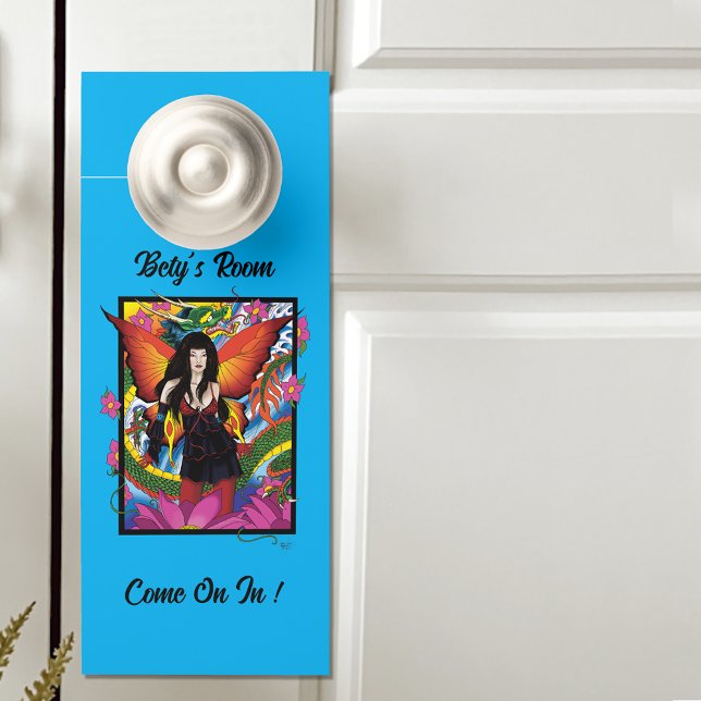 Affichette De Porte Lotus Fairy Chinese Water Dragon (Créateur téléchargé)