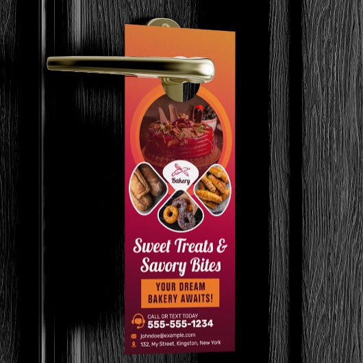 Affichette De Porte Magasin de boulangerie Professionnelle Douceur Tra