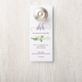 affichette de porte mariage, bouquet de verdure ru (Sur le bouton)