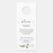 affichette de porte mariage, bouquet de verdure ru (Dos)