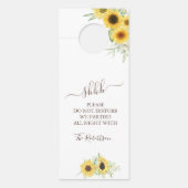 Affichette de porte Mariage de tournesol de printe (Devant)