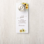 Affichette de porte Mariage de tournesol de printe (Sur le bouton)