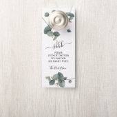 Affichette de porte Mariage Eucalyptus Greenery (Sur le bouton)