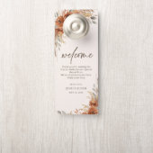 Affichette De Porte Mariage floral automnal en terre cuite bohème Ne p (Sur le bouton)