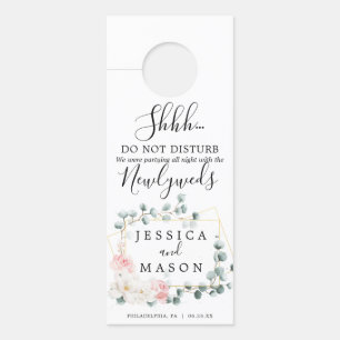 Affichette de porte Mariage Floral Greenery