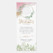 Affichette De Porte Mariage Gold Greenery Accueil Ne Disturb Pas (Dos)