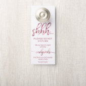 Affichette de porte Mariage ne pas déranger le sig (Sur le bouton)