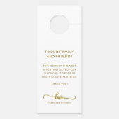 Affichette de porte Mariage ne pas déranger le sig (Dos)