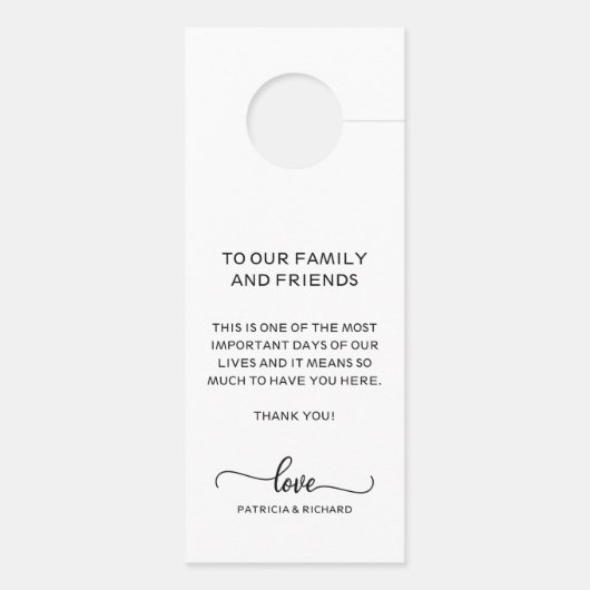 Affichette de porte Mariage ne pas déranger le sig (Dos)