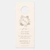 Affichette De Porte Mariage romantique de verdure tropicale (Devant)