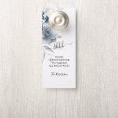 Affichette de porte Mariage Rose aquarelle (Sur le bouton)