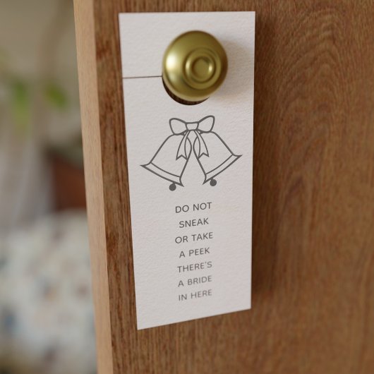 Affichette De Porte Mariée Mariage Ne Regardez Pas Hanger de Porte Ros