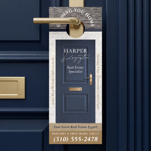Affichette De Porte Marketing d'agent immobilier professionnel de la m