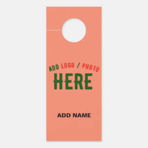 AFFICHETTE DE PORTE MARQUE MODERNE MODERNE CORAL ORANGE VÉRIFIÉE