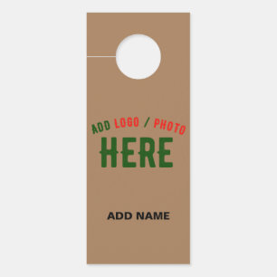 AFFICHETTE DE PORTE MARQUE VERIFIEE BRUN PERSONNALISABLE MODERNE CHIC