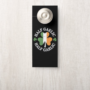 Affichette De Porte Mi-Gaélique Mi-Ail Irlandais Italien St. Patrick