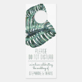 Affichette De Porte Mod Monstera Topique Ne Dérangez Pas Le Mariage (Devant)