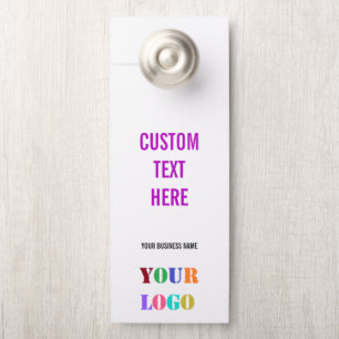 Affichette De Porte Modèle d'Affichette de porte de texte personnalisé
