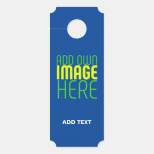 AFFICHETTE DE PORTE MODÈLE DE TEXTE D'IMAGE BLEU MODERNE MODIFIABLE