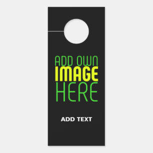 AFFICHETTE DE PORTE MODÈLE DE TEXTE D'IMAGE NOIRE SIMPLE ET MODERNE