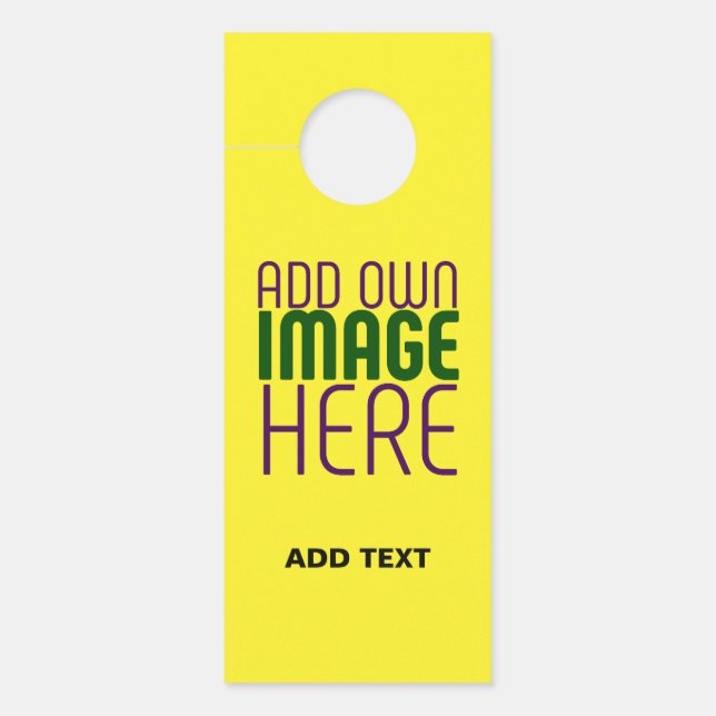AFFICHETTE DE PORTE MODÈLE TEXTE D'IMAGE JAUNE LUMINEUSE MODERNE (Devant)