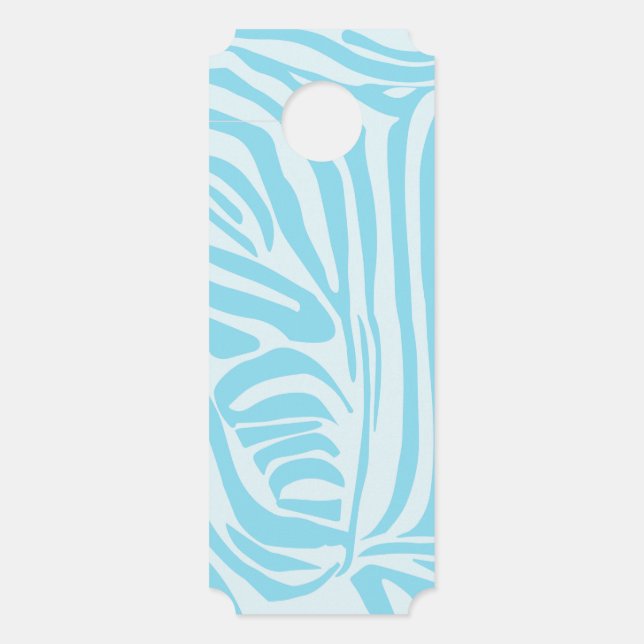 Affichette De Porte Modèle Zèbre Bleu (Devant)
