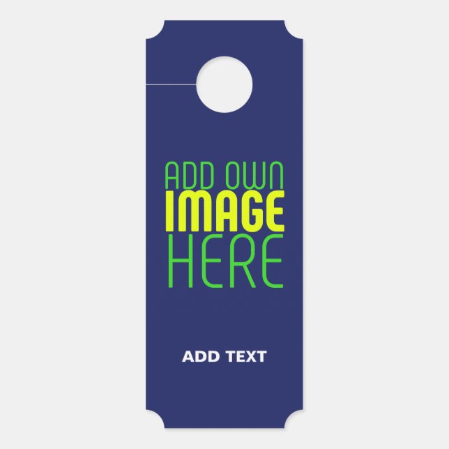 AFFICHETTE DE PORTE MODERNE ÉDITABLE CUTE MARINE BLEU IMAGE MODÈLE TEX (Devant)