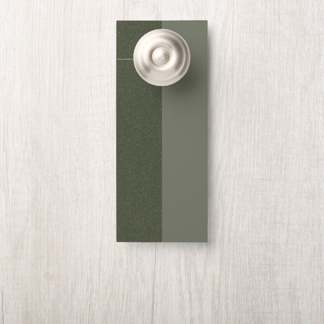 Affichette de porte moderne Moss Green Split - Per (Sur le bouton)