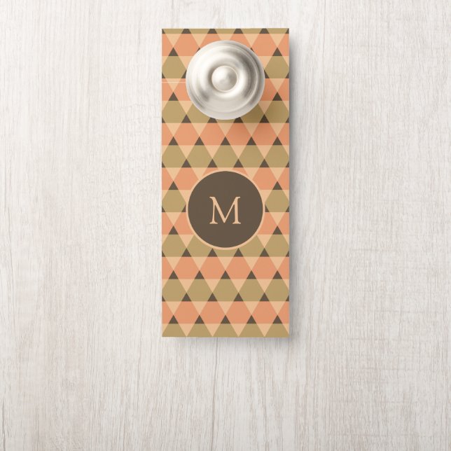 Affichette De Porte Motif triangles (Sur le bouton)