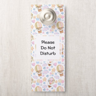 Affichette De Porte Ne Dérangez Pas Le Motif Whimsical À Ballons À Air