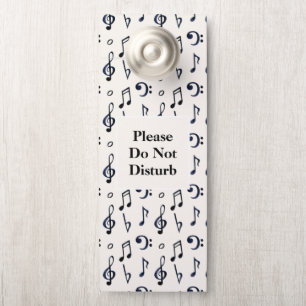 Affichette De Porte Ne pas déranger mignon Motif notes musicales