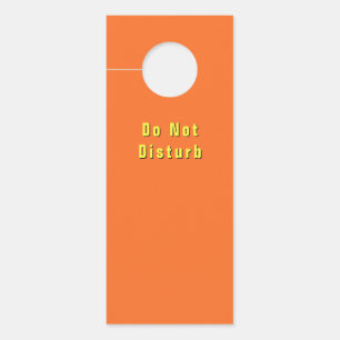 Affichette De Porte Ne pas déranger Orange