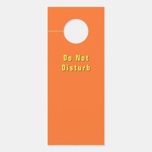 Affichette De Porte Ne pas déranger Orange   (Devant)