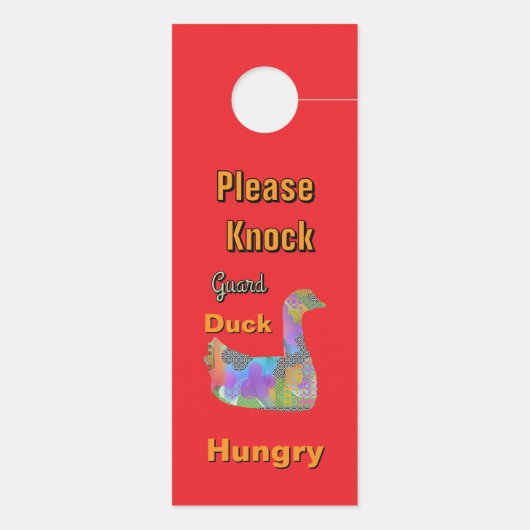 Affichette De Porte Ne pas déranger / Prière de frapper / Canard de ga (Dos)