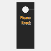 Affichette De Porte Ne pas déranger / Prière de frapper / Noir (Dos)