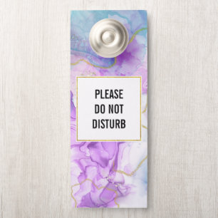 Affichette De Porte Ne pas déranger Violet, Vert, Couleurs fluides Ros