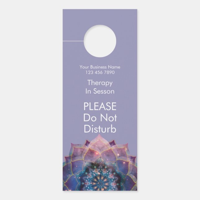 Affichette De Porte Nebula Bloom | Mandala (Devant)