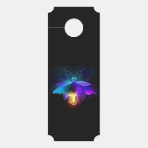 Affichette De Porte Neon Firefly sur noir