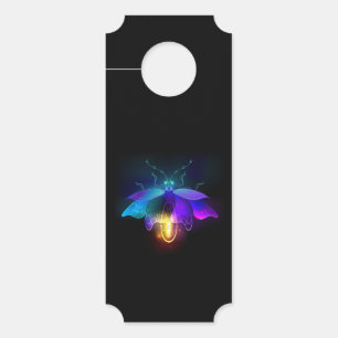 Affichette De Porte Neon Firefly sur noir