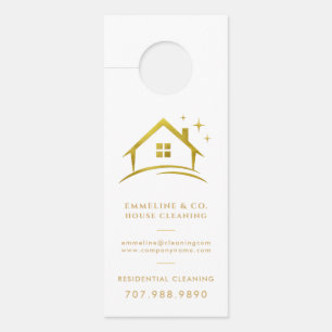 Affichette De Porte Nettoyage de maison étincelant