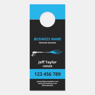 Affichette De Porte Nettoyage haute pression professionnel Entreprise